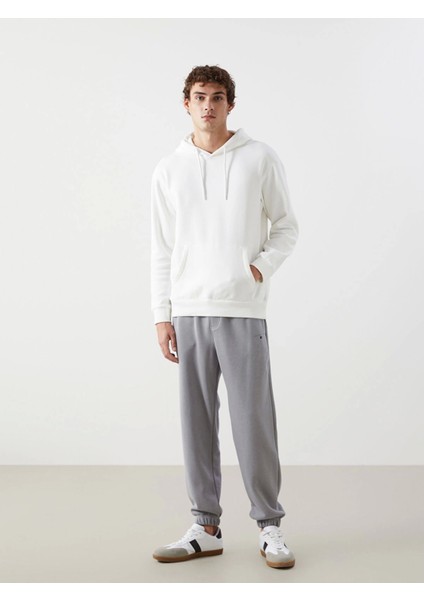 Xsıde Gri Rahat Kalıp Erkek Kalın Jogger Eşofman Altı