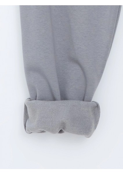 Xsıde Gri Rahat Kalıp Erkek Kalın Jogger Eşofman Altı