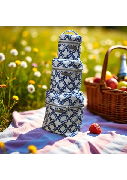 Çok Amaçlı Tutma Kollu Makyaj Çantası 3'lü Organizer Set indirimleri