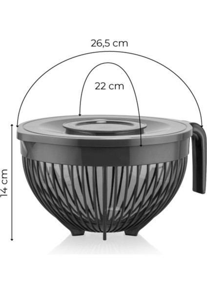 2li Linea Kapaklı Mikser Kabı 3 Litre Siyah modelleri
