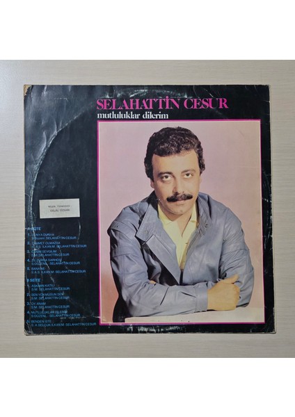 Selahattin Cesur - Mutluluklar Dilerim - 1983 - Dönem Baskı Plak - Longplay - Lp fiyatları