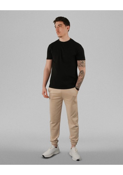 Duo-Flex Jogger -Double Face Lastik Paça Unisex Eşofman Altı Krem Renk fiyatları