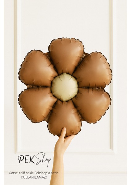 3lü Bohem Papatya Folyo Balon Seti Retro Krem Kahve Pembe Papatya Balonlar fiyatları