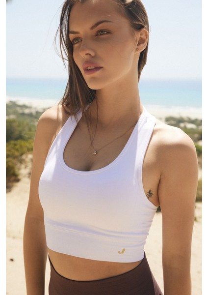 Gela Çift Katlı Kompress Sport Bra Beyaz indirimleri