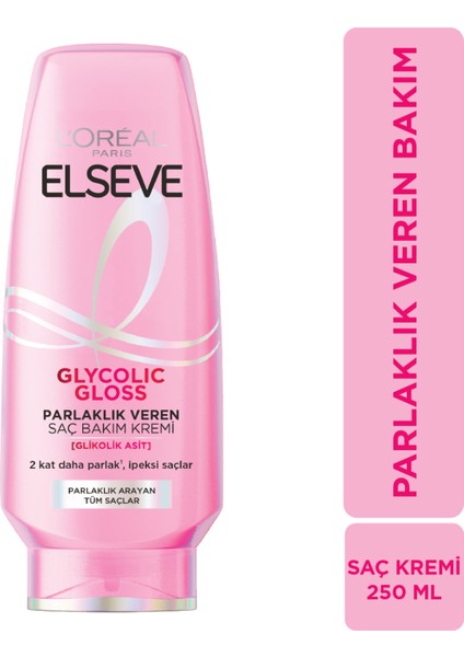 Elseve Glycolic Gloss Parlaklık Veren Saç Bakım Kremi 250ML