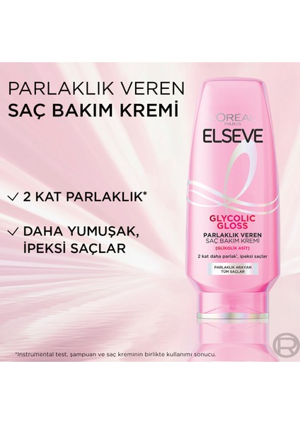 Elseve Glycolic Gloss Parlaklık Veren Saç Bakım Kremi 250ML fırsatları