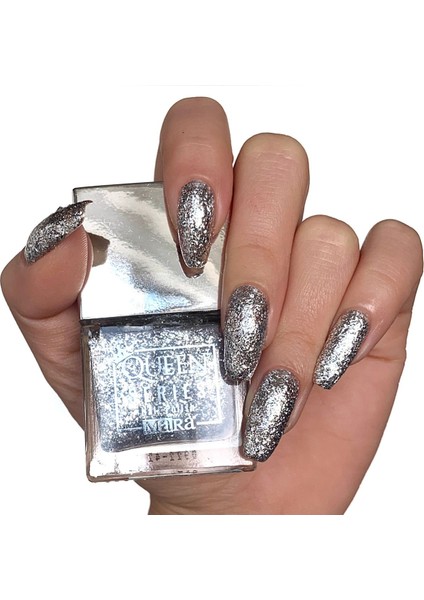 Queen Mathilda Gümüş Işıltılı Oje 11 ml – Tek Kat Yoğun Kapama, Özel Davetler İçin Queen Serisi fiyatları