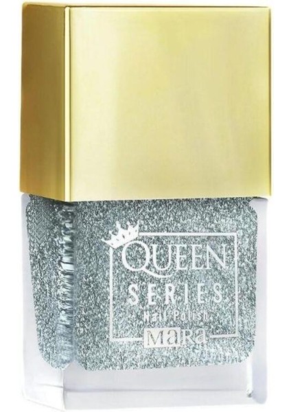 Queen Mathilda Gümüş Işıltılı Oje 11 ml – Tek Kat Yoğun Kapama, Özel Davetler İçin Queen Serisi modelleri