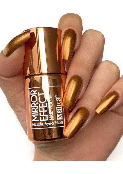 Metalik Ayna Efektli Oje Bal Köpüğü Rengi – Tek Kat Kapatıcı, Hızlı Kuruyan 11 ml Tek Şişe