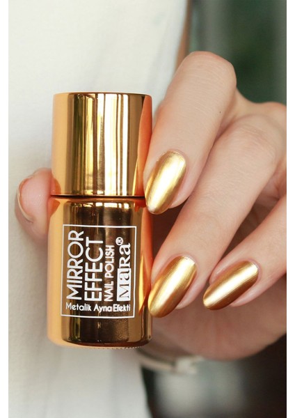 Metalik Ayna Efektli Oje Bal Köpüğü Rengi – Tek Kat Kapatıcı, Hızlı Kuruyan 11 ml Tek Şişe