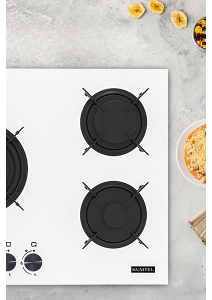 Döküm Izgaralı 5'li Beyaz Cam Ankastre Ocak C9-50WF fiyatları