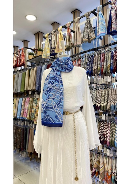 Etnik Zincir Desenli Şal