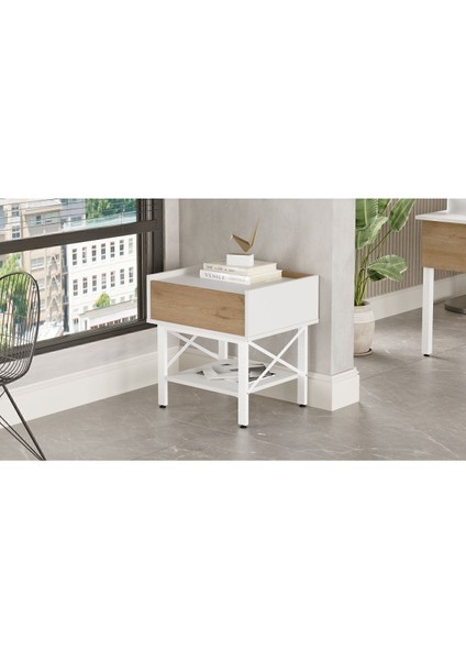 Molena Komodin Ofis Keson Çekmeceli Beyaz Metal Ayaklı Sepet-Beyaz Ma7-Sw modelleri