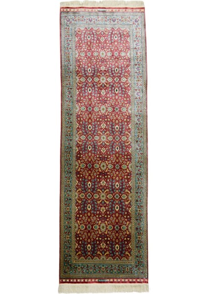 Saf Ipekten El Dokuma Kayseri Halısı Yolluk 73X215 cm (1.57 M²)
