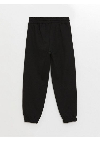 Xsıde Siyah Kadın Beli Lastikli Düz Jogger Eşofman Altı