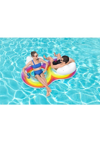 Rainbow Dreams 2 Kişilik Çift Kişilik Yüzme Tüpü 1.86 M x 1.16 M fiyatları