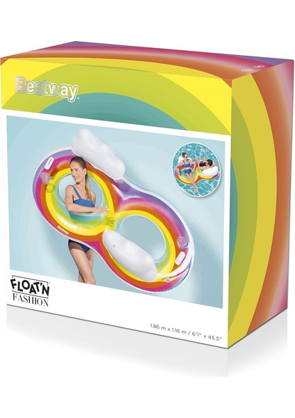 Rainbow Dreams 2 Kişilik Çift Kişilik Yüzme Tüpü 1.86 M x 1.16 M modelleri