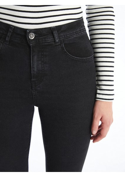 Lcw Jeans Siyah Mars Flare Kadın Jean Pantolon modelleri