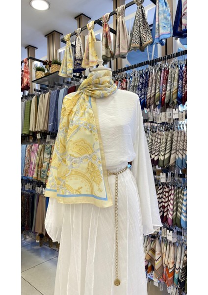 Etnik Zincir Desenli Şal