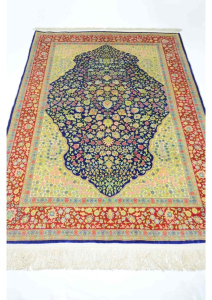 Saf Ipekten El Dokuma Çeşmi Bülbül Desenli Hereke Halısı 108X164 cm (1.77 M²) fiyatları