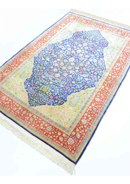 Saf Ipekten El Dokuma Çeşmi Bülbül Desenli Hereke Halısı 108X164 cm (1.77 M²) fırsatları