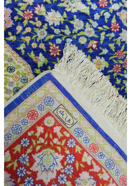 Saf Ipekten El Dokuma Çeşmi Bülbül Desenli Hereke Halısı 108X164 cm (1.77 M²)