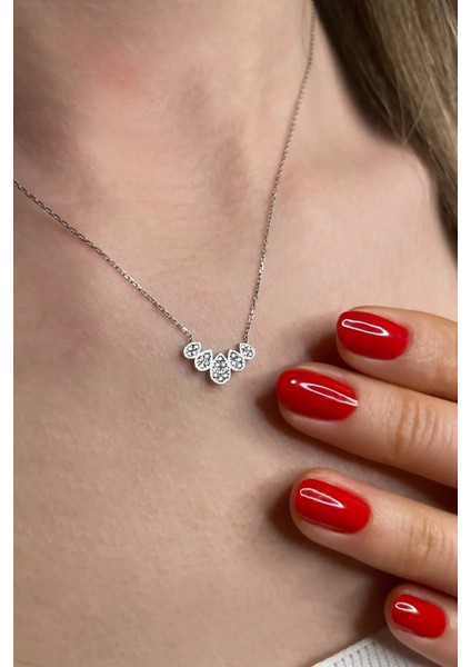 925 Ayar Gümüş Minimal Damlalar Kolye - 23178701 fiyatları