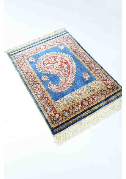Saf Ipekten El Dokuma Şal Desenli Kayseri Halısı 51X71 cm (0.36 M²) fırsatları