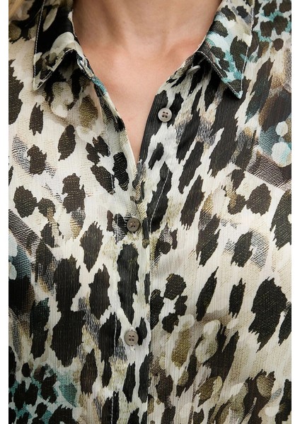 Clouis Kadın Çok Renkli Relaxed Fit Gömlek W5YH0XWDW82-PJ1R indirimleri