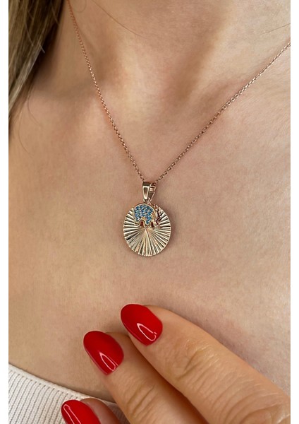 925 Ayar Gümüş Rose Fil Figürlü Kolye - 23181201 fiyatları