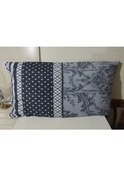Yastık Kılıfı 2 Adet Gri Siyah Krem (48X65 ) Kaliteli Kullanışlı Şık Güzel Dayanıklı