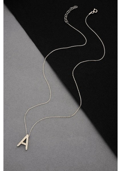 925 Ayar Gümüş A Harfi Kolye - 23089002 fırsatları