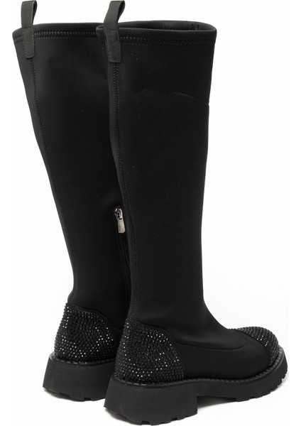 Kadın Çizme GTN-24573 John May Siyah Strec-Siyah Taş fırsatları