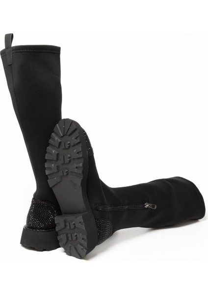 Kadın Çizme GTN-24573 John May Siyah Strec-Siyah Taş indirimleri