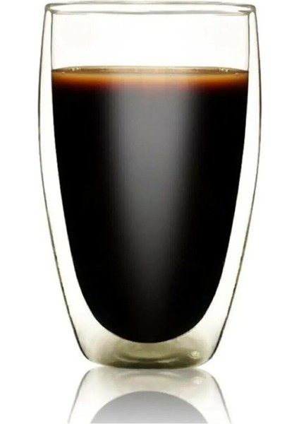 Mithra Life 500ML Çift Cidarlı Isı Yalıtımlı Cam Şeffaf Kupa Bardak MIT1205