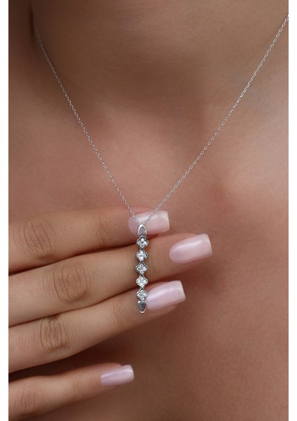 925 Ayar Gümüş Çiçek Dizisi Kolye - 23183701 fırsatları