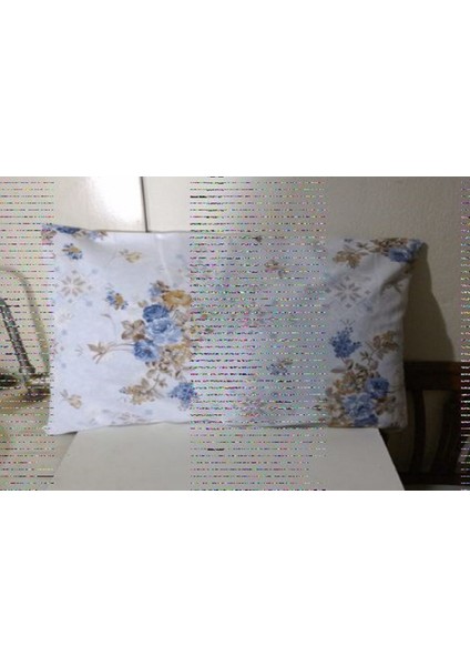 Yastık Kılıfı 2 Adet Krem Mavi Kahfe Çiçekli Desenli Renkli (48X65)KALITELI Kullanışlı Şık Güzel fiyatları