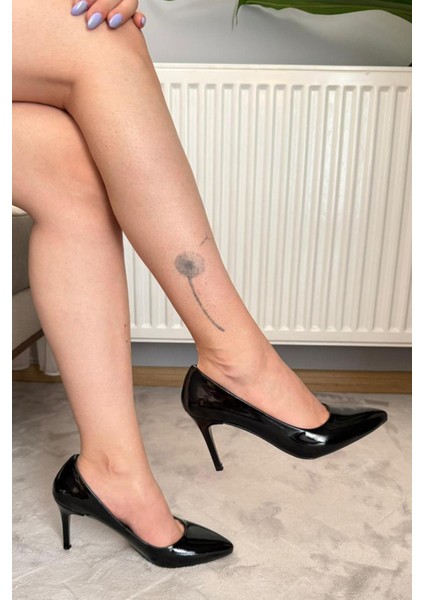 Kadın Mira Siyah Rugan 9 cm Ince Yüksek Topuklu Stiletto Ayakkabı fiyatları