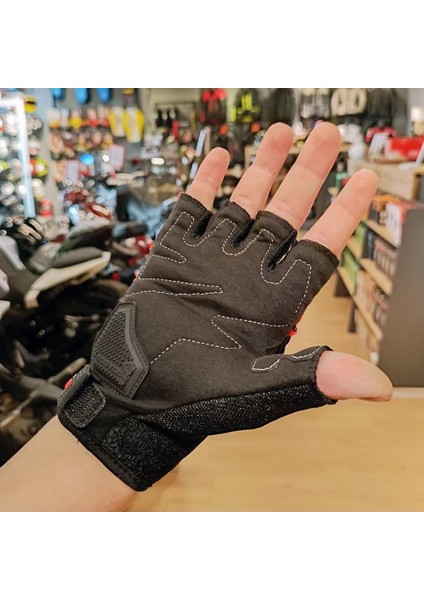 MC12-D Korumalı Kısa Motosiklet Eldiveni Kırmızı modelleri