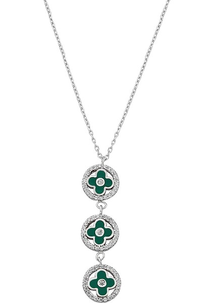 925 Ayar Gümüş Çiçek Dizisi Kolye - 23176201 fiyatları