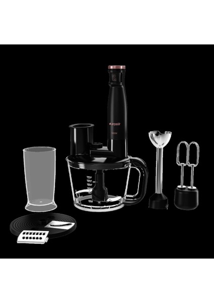 Siyah Mutfak Makineli Set Paslanmaz Çelik Malzeme ile 6 Parça Ürün İçerir fiyatları