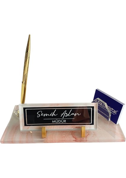 Kişiye Özel Premium Yüksek Kalite Uv Baskılı Kristal Masa Isimliği fiyatları