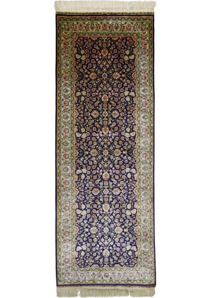 Saf Ipekten El Dokuma Kayseri Halısı Yolluk 87X218 cm (1.9 M²)