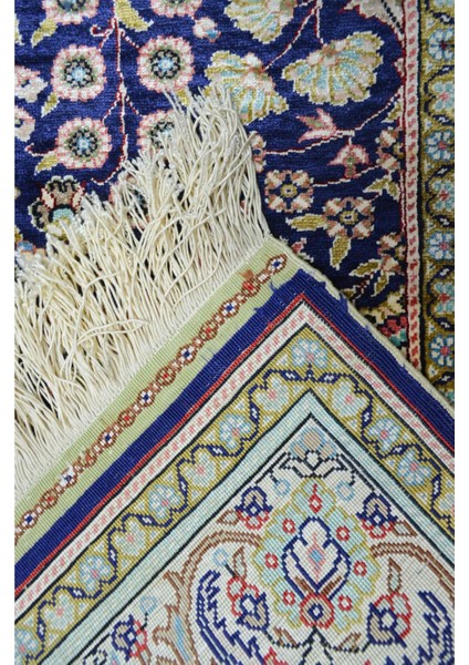 Saf Ipekten El Dokuma Kayseri Halısı Yolluk 87X218 cm (1.9 M²)