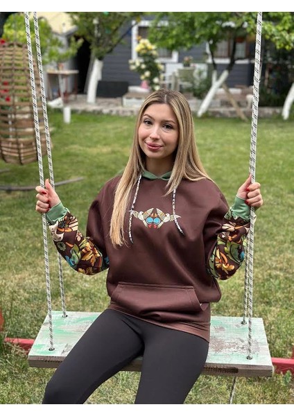 3D Baskılı Özel Tasarım Premium Kalite Etnik Desen Hoodıe&tayt 2'li Takım fiyatları