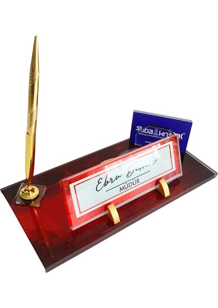 Kişiye Özel Premium Yüksek Kalite Uv Baskılı Türk Bayrağı Detaylı Kristal Masa Isimliği fiyatları