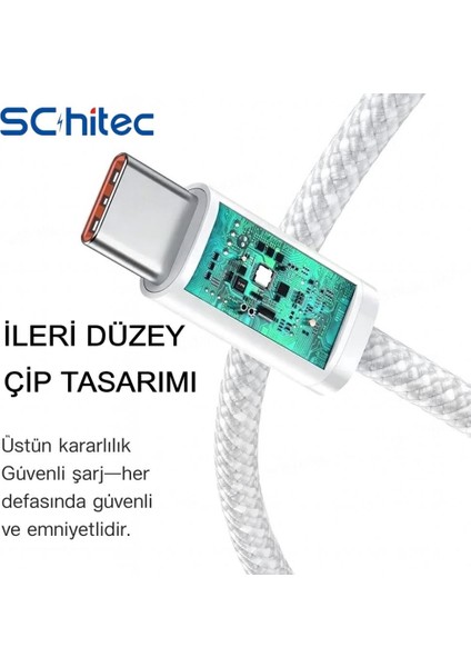 3 Paket 6A 60W Type-C To Type-C Örgülü Hızlı Data ve Şarj Kablosu 1 Metre K291 fiyatları