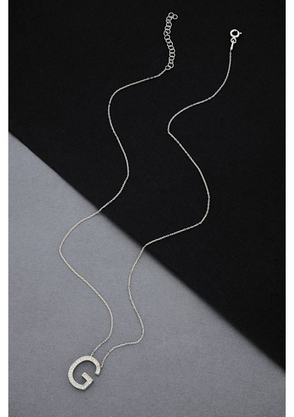 925 Ayar Gümüş G Harfi Kolye - 23089702 fırsatları