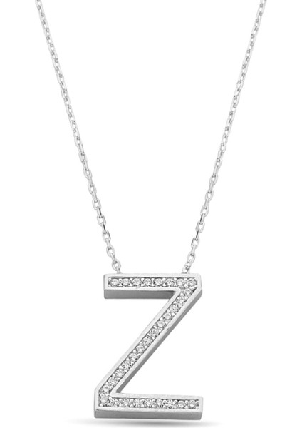 925 Ayar Gümüş Z Harfi Kolye - 23091702