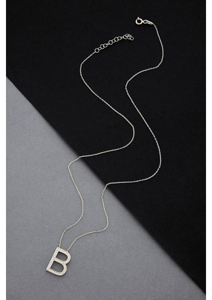 925 Ayar Gümüş B Harfi Kolye - 23089102 fırsatları
